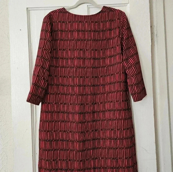 Bowden Red And Black Striped Shift Dress Size 8R, Classic, Careerwear - Picture 5 of 7